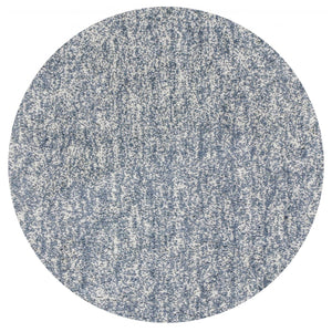 Homeroots 6' Round Slate Heather Plain Indoor Area Rug  Polyester 352625