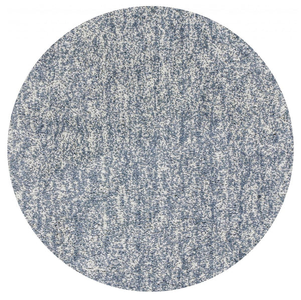Homeroots 6' Round Slate Heather Plain Indoor Area Rug  Polyester 352625