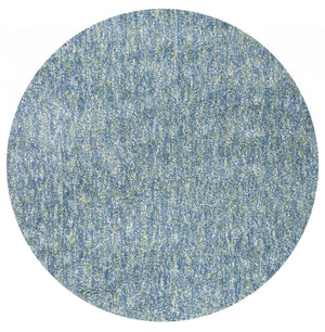 Homeroots 6' Seafoam Heather Round Indoor Shag Rug  Polyester 352626