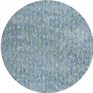 Homeroots 6' Seafoam Heather Round Indoor Shag Rug  Polyester 352626