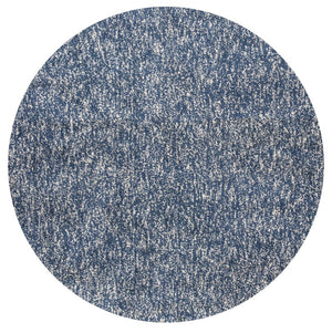 HomeRoots 6' Hand-Woven Indigo and Ivory Abstract Rug – Durable, Stylish, and Perfect for Cozy Living Spaces 6' Round 352627