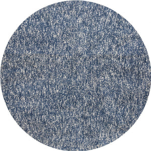 HomeRoots 6' Hand-Woven Indigo and Ivory Abstract Rug – Durable, Stylish, and Perfect for Cozy Living Spaces 6' Round 352627