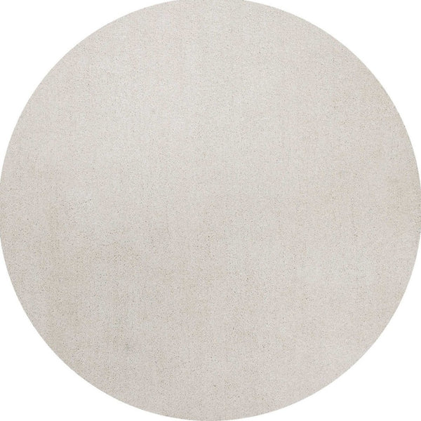 HomeRoots 8' Ivory Hand-Woven Round Rug – Timeless Artisanal Design for Elegant Living Spaces and Durability 6' Round 352628