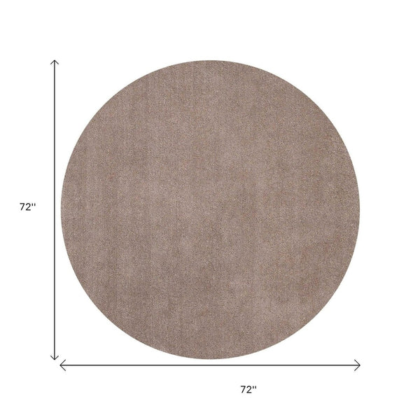 HomeRoots 8' Hand-Woven Beige Round Rug - Elegant, Durable Design for Modern and Classic Interiors, 96-Inch Diameter 6' Round 352629