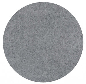 Homeroots 6' Grey Round Indoor Shag Rug  Polyester 352630
