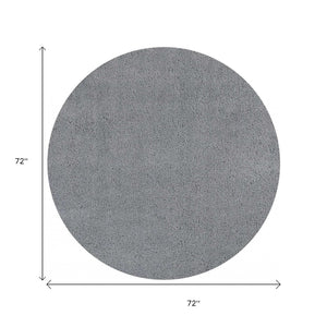 HomeRoots 8' Hand-Woven Gray Round Rug – Artisanal Elegance, Durable Design for Modern Living Spaces and Decor 6' Round 352630
