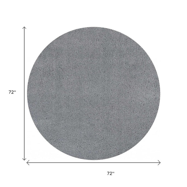 HomeRoots 8' Hand-Woven Gray Round Rug – Artisanal Elegance, Durable Design for Modern Living Spaces and Decor 6' Round 352630