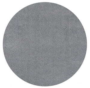 Homeroots 6' Grey Round Indoor Shag Rug  Polyester 352630