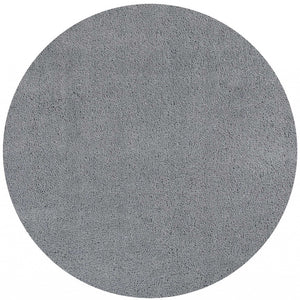 Homeroots 6' Grey Round Indoor Shag Rug  Polyester 352630