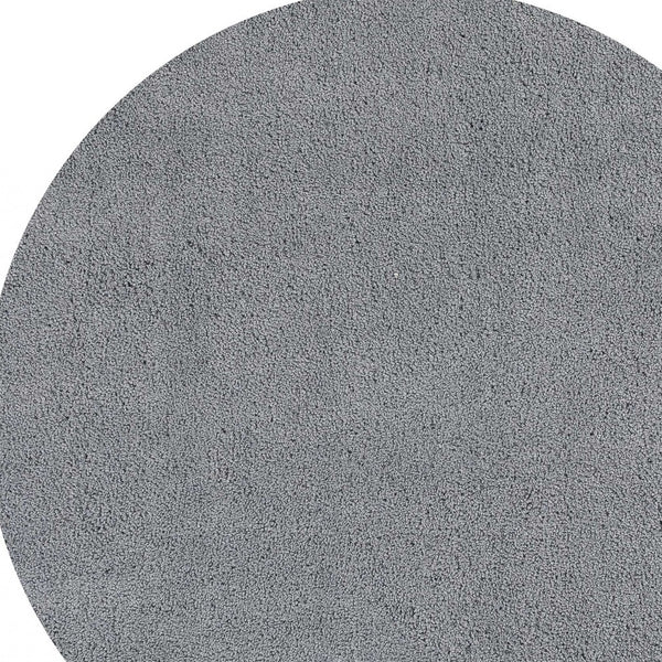 Homeroots 6' Grey Round Indoor Shag Rug  Polyester 352630