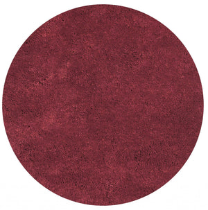 Homeroots 6' Round  Polyester Red Area Rug  Polyester 352631