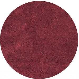 Homeroots 6' Round  Polyester Red Area Rug  Polyester 352631