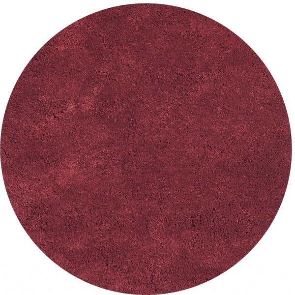 Homeroots 6' Round  Polyester Red Area Rug  Polyester 352631