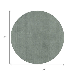 HomeRoots 8' Hand Woven Slate Blue Round Rug - Modern Artisan Crafted Comfort for Living Spaces & Durability 6' Round 352632