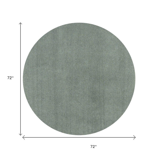 HomeRoots 8' Hand Woven Slate Blue Round Rug - Modern Artisan Crafted Comfort for Living Spaces & Durability 6' Round 352632