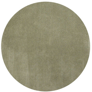 HomeRoots 8' Sage Shag Hand Woven Area Rug - Luxurious Plush Pile for Warmth, Style, and Noise Reduction in Homes 6' Round 352635