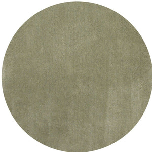 HomeRoots 8' Sage Shag Hand Woven Area Rug - Luxurious Plush Pile for Warmth, Style, and Noise Reduction in Homes 6' Round 352635