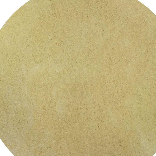 HomeRoots 8' Hand-Woven Canary Yellow Round Rug – Artisan Crafted, Durable, and Stylish for Any Space 6' Round 352637