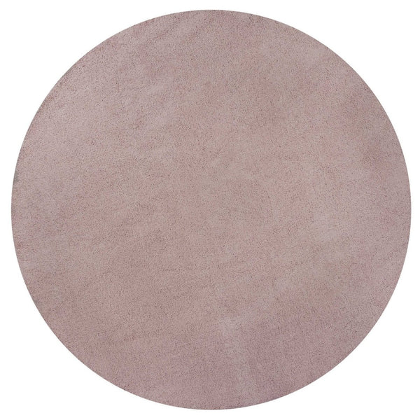 HomeRoots 8' Hand-Woven Pink Round Rug - Artisanal Charm, Soft Polyester, Durable & Stylish for Any Space 6' Round 352638