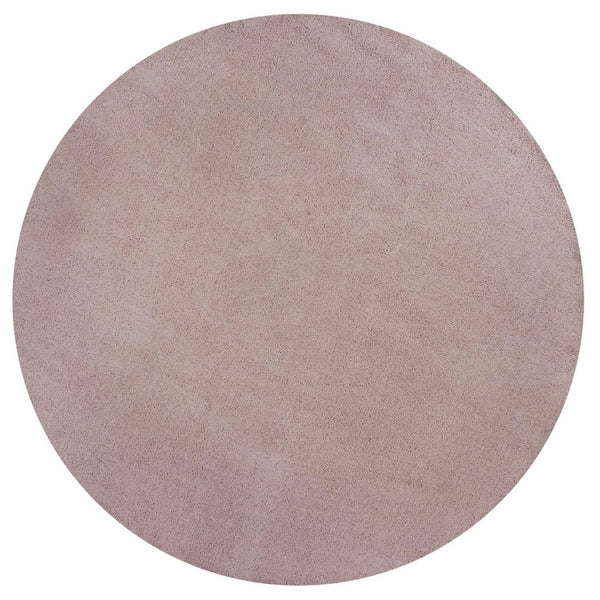 HomeRoots 8' Hand-Woven Pink Round Rug - Artisanal Charm, Soft Polyester, Durable & Stylish for Any Space 6' Round 352638