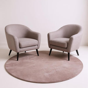 HomeRoots 8' Hand-Woven Pink Round Rug - Artisanal Charm, Soft Polyester, Durable & Stylish for Any Space 6' Round 352638