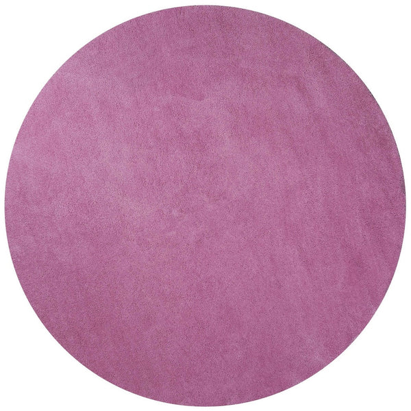 Homeroots 6' Round  Polyester Hot Pink Area Rug  Polyester 352639