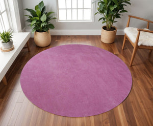 HomeRoots 8' Hot Pink Hand-Woven Round Rug - Vibrant Artisan-Made Design for Stylish Warmth and Comfort 6' Round 352639