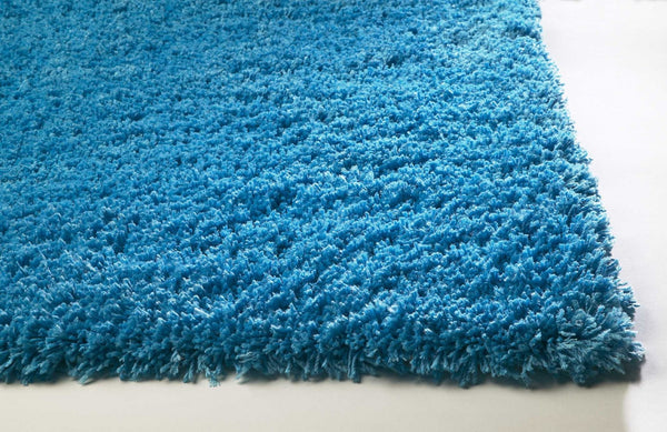 HomeRoots 8' Blue Hand-Woven Round Rug - Artisan Crafted, Durable Polyester, Perfect for Cozy Living Spaces 5' X 7' 352640