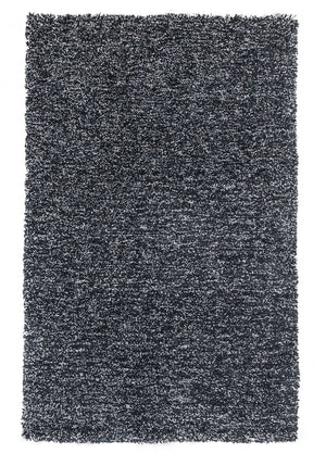 HomeRoots 8' Hand-Woven Black and White Round Rug - Artisan Crafted, Durable, Contemporary Style for Your Home 5' X 7' 352645