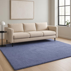 HomeRoots 8' Hand-Woven Purple Round Rug - Artisan Crafted, Durable, Stylish, and Perfect for Cozy Living Spaces 5' X 7' 352660
