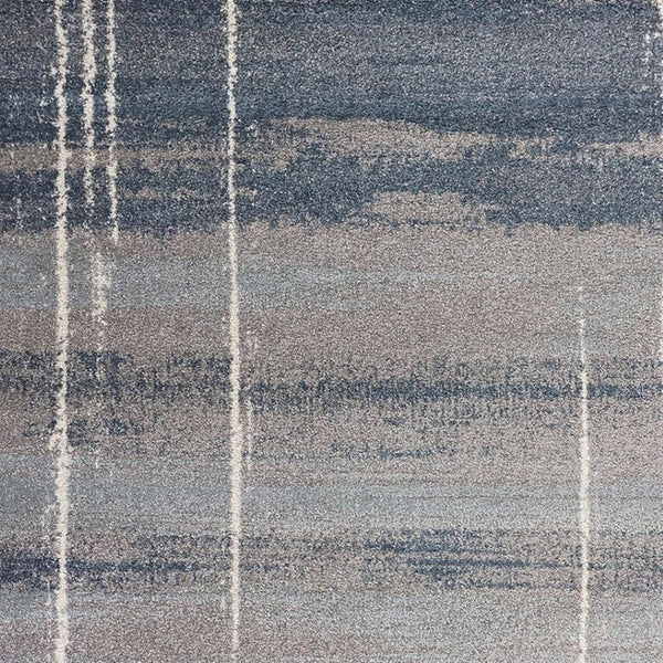 HomeRoots 5' Modern Blue and Gray Abstract Area Rug - Stylish, Stain-Resistant, Durable Design for Any Room 5' X 8' 352693