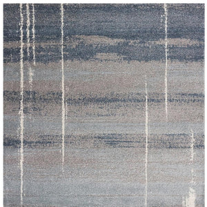 HomeRoots 5' Modern Blue and Gray Abstract Area Rug - Stylish, Stain-Resistant, Durable Design for Any Room 5' X 8' 352693