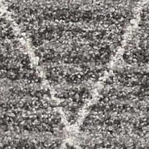 HomeRoots 5' Gray and Ivory Geometric Area Rug – Modern Elegance, Stain-Resistant, Durable for Busy Homes 5' X 8' 352696