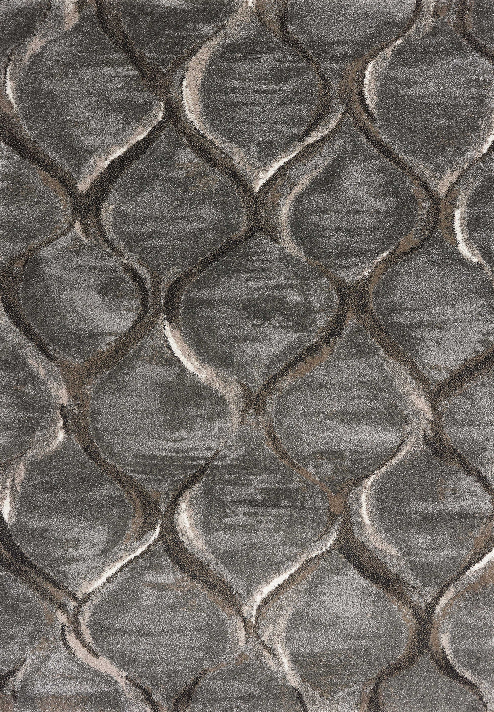 Homeroots 5' X 8' Charcoal Grey Machine Woven Ogee Indoor Area Rug  Polypropylene 352697
