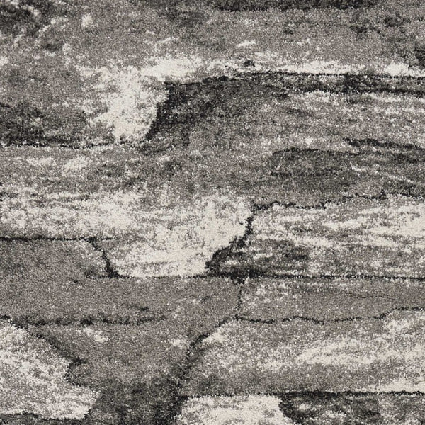 HomeRoots 5' Gray Abstract Area Rug - Modern Design, Stain-Resistant, Easy-Care, Ideal for Any Room Decor 5' X 8' 352698
