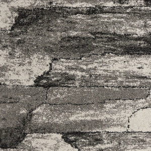 HomeRoots 5' Gray Abstract Area Rug - Modern Design, Stain-Resistant, Easy-Care, Ideal for Any Room Decor 5' X 8' 352698