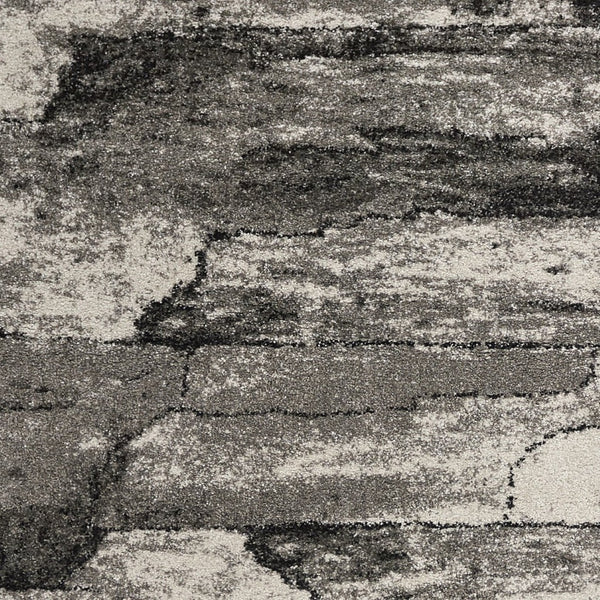 HomeRoots 5' Gray Abstract Area Rug - Modern Design, Stain-Resistant, Easy-Care, Ideal for Any Room Decor 5' X 8' 352698