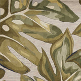 Homeroots 3' X 5' Green And Ivory Wool Tropical Botanical Hand Tufted Area Rug  Wool 352708