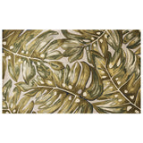 Homeroots 3' X 5' Green And Ivory Wool Tropical Botanical Hand Tufted Area Rug  Wool 352708