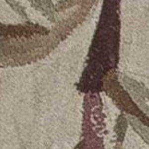 Homeroots 3' X 5' Ivory Bamboo Bordered Wool Indoor Area Rug  Wool 352737