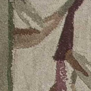 Homeroots 3' X 5' Ivory Bamboo Bordered Wool Indoor Area Rug  Wool 352737