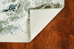 HomeRoots 8' Modern Silver and Black Abstract Area Rug - Stylish, Durable, Easy-Care Design for Busy Homes 5' X 8' 352746