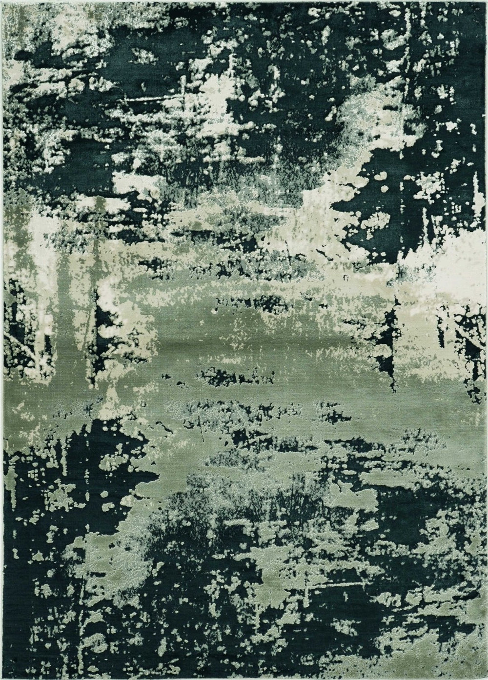 HomeRoots 5' Silver and Charcoal Abstract Area Rug - Modern Design, Soft Polyester, Stain Resistant, Durable 5" x 8" 352747
