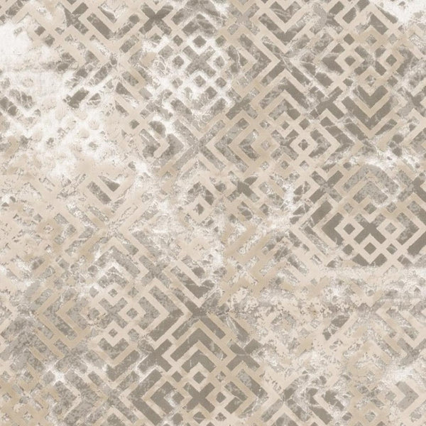 HomeRoots 7' Contemporary Sand and Light Blue Geometric Area Rug for Modern Living Spaces and Durability 5' X 8' 352749