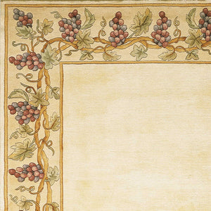 HomeRoots 3'' Hand-Tufted Wool Area Rug with Elegant Floral Vines in Ivory, Brown & Green for Cozy Spaces 3' X 6' 352758