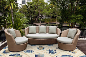 HomeRoots 5' Sand Abstract Area Rug - Stylish Indoor/Outdoor Design, Durable, Easy to Maintain, Versatile Decor 5' x 8' 352774