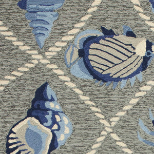 HomeRoots 8' Gray Abstract Area Rug - Stylish Indoor/Outdoor Design, Durable, Easy to Clean, Perfect for Any Space 5' x 8' 352775
