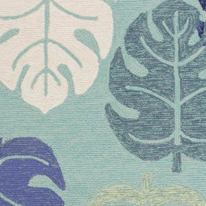 Homeroots 5' X 8' Turquoise Floral Handmade Indoor Outdoor Area Rug  Polypropylene 352778