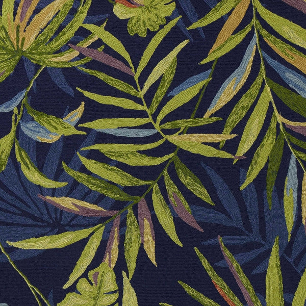 Homeroots 5' X 8' Blue Floral Handmade Indoor Outdoor Area Rug  Polypropylene 352784