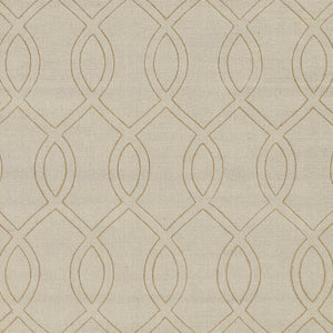 Homeroots 8' Ivory Wool Quatrefoil Hand Tufted Runner Rug  Wool 352812